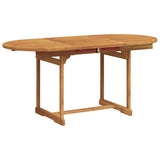 Set Pranzo da Giardino 5pz Legno Massello di Acacia e Textilene