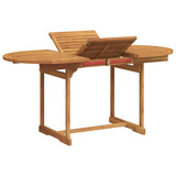 Set Pranzo da Giardino 5pz Legno Massello di Acacia e Textilene
