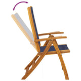 Set Pranzo da Giardino 5pz Legno Massello di Acacia e Textilene