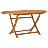 Set Pranzo da Giardino 7pz Legno Massello di Acacia e Textilene