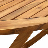 Set Pranzo da Giardino 7pz Legno Massello di Acacia e Textilene