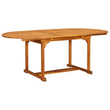 Set Pranzo da Giardino 7pz Legno Massello di Acacia e Textilene