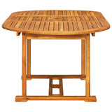 Set Pranzo da Giardino 7pz Legno Massello di Acacia e Textilene
