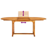 Set Pranzo da Giardino 7pz Legno Massello di Acacia e Textilene