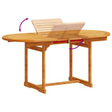 Set Pranzo da Giardino 7pz Legno Massello di Acacia e Textilene