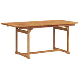 Set Pranzo da Giardino 7pz Legno Massello di Acacia e Textilene