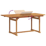 Set Pranzo da Giardino 7pz Legno Massello di Acacia e Textilene
