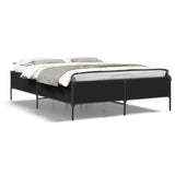 Giroletto Nero 135x190 cm in Legno truciolato e Metallo