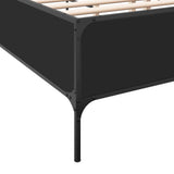Giroletto Nero 135x190 cm in Legno truciolato e Metallo