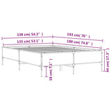 Giroletto Grigio Sonoma 135x190 cm in Legno truciolato Metallo
