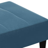 Poggiapiedi Blu 77x55x31 cm in Velluto