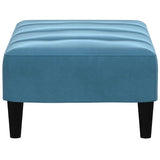Poggiapiedi Blu 77x55x31 cm in Velluto