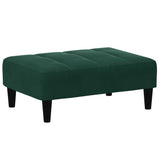 Poggiapiedi Verde Scuro 77x55x31 cm in Velluto