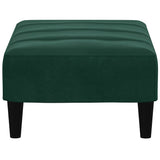 Poggiapiedi Verde Scuro 77x55x31 cm in Velluto
