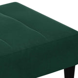 Poggiapiedi Verde Scuro 77x55x31 cm in Velluto