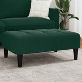 Poggiapiedi Verde Scuro 77x55x31 cm in Velluto