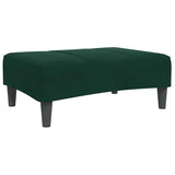 Poggiapiedi Verde Scuro 77x55x31 cm in Velluto