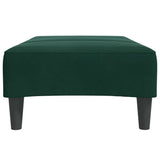Poggiapiedi Verde Scuro 77x55x31 cm in Velluto