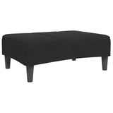 Poggiapiedi Nero 77x55x31 cm in Velluto