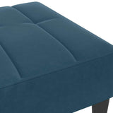 Poggiapiedi Blu 77x55x31 cm in Velluto