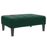 Poggiapiedi Verde Scuro 77x55x31 cm in Velluto