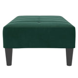 Poggiapiedi Verde Scuro 77x55x31 cm in Velluto