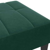 Poggiapiedi Verde Scuro 77x55x31 cm in Velluto
