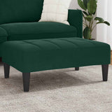 Poggiapiedi Verde Scuro 77x55x31 cm in Velluto