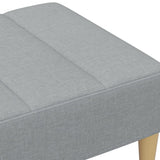 Poggiapiedi Grigio Chiaro 77x55x31 cm in Tessuto