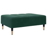 Poggiapiedi Verde Scuro 77x55x31 cm in Velluto