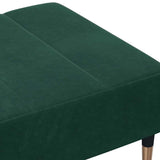 Poggiapiedi Verde Scuro 77x55x31 cm in Velluto