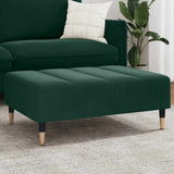 Poggiapiedi Verde Scuro 77x55x31 cm in Velluto