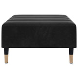 Poggiapiedi Nero 77x55x31 cm in Velluto