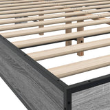 Giroletto Grigio Sonoma 135x190 cm in Legno truciolato Metallo