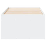 Divano Letto con Cassetti senza Materasso Bianco 90x200 cm