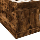 Divano Letto con Cassetti senza Materasso Rovere Fumo 90x190 cm