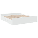 Giroletto con Cassetti Bianco 200x200 cm in Legno truciolato