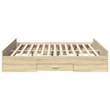 Giroletto Cassetti Rovere Sonoma 180x200 cm Legno truciolato