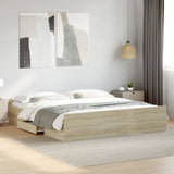 Giroletto Cassetti Rovere Sonoma 180x200 cm Legno truciolato