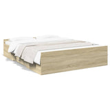 Giroletto Cassetti Rovere Sonoma 160x200 cm Legno truciolato