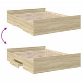 Giroletto Cassetti Rovere Sonoma 160x200 cm Legno truciolato