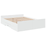 Giroletto con Cassetti Bianco 120x200 cm in Legno truciolato