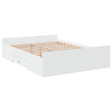 Giroletto con Cassetti Bianco 120x200 cm in Legno truciolato