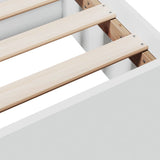 Giroletto con Cassetti Bianco 120x200 cm in Legno truciolato