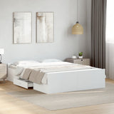 Giroletto con Cassetti Bianco 120x200 cm in Legno truciolato