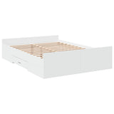 Giroletto con Cassetti Bianco 120x190 cm in Legno truciolato