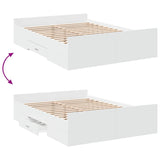 Giroletto con Cassetti Bianco 120x190 cm in Legno truciolato