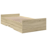 Giroletto Cassetti Rovere Sonoma 90x190 cm Legno truciolato