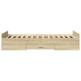 Giroletto Cassetti Rovere Sonoma 90x190 cm Legno truciolato