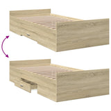 Giroletto Cassetti Rovere Sonoma 90x190 cm Legno truciolato